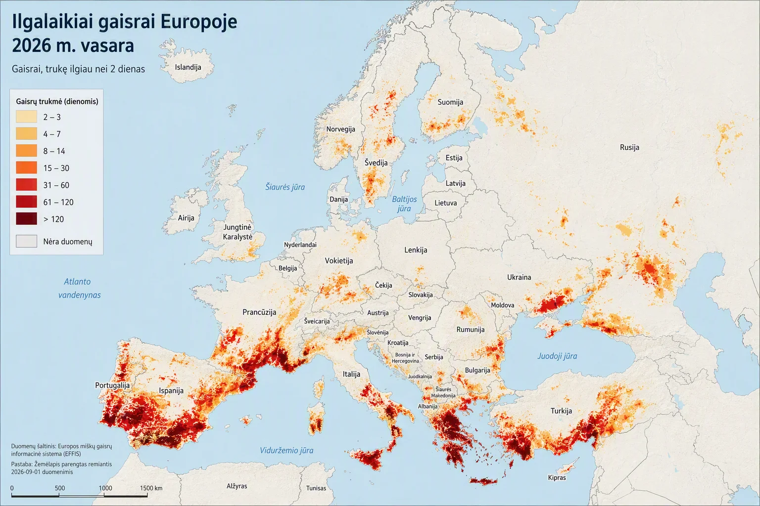 Kaip prisitaikymas prie klimato kaitos transformuos Europos miestus? I dalis 5 2026 gaisrai Europoje
