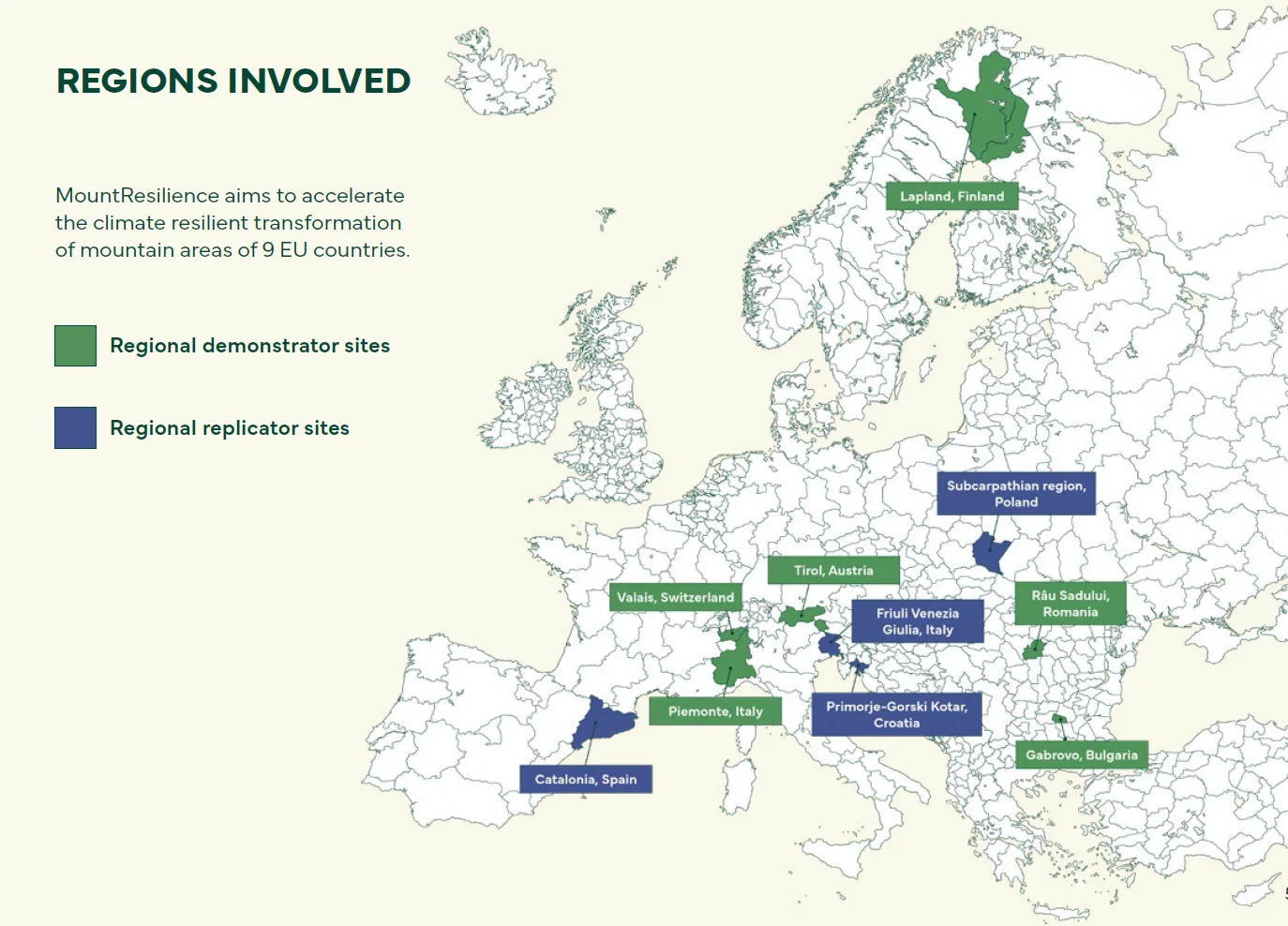 Kaip prisitaikymas prie klimato kaitos transformuos Europos miestus? II dalis 9 MountResilience projekte dalyvaujancios salys