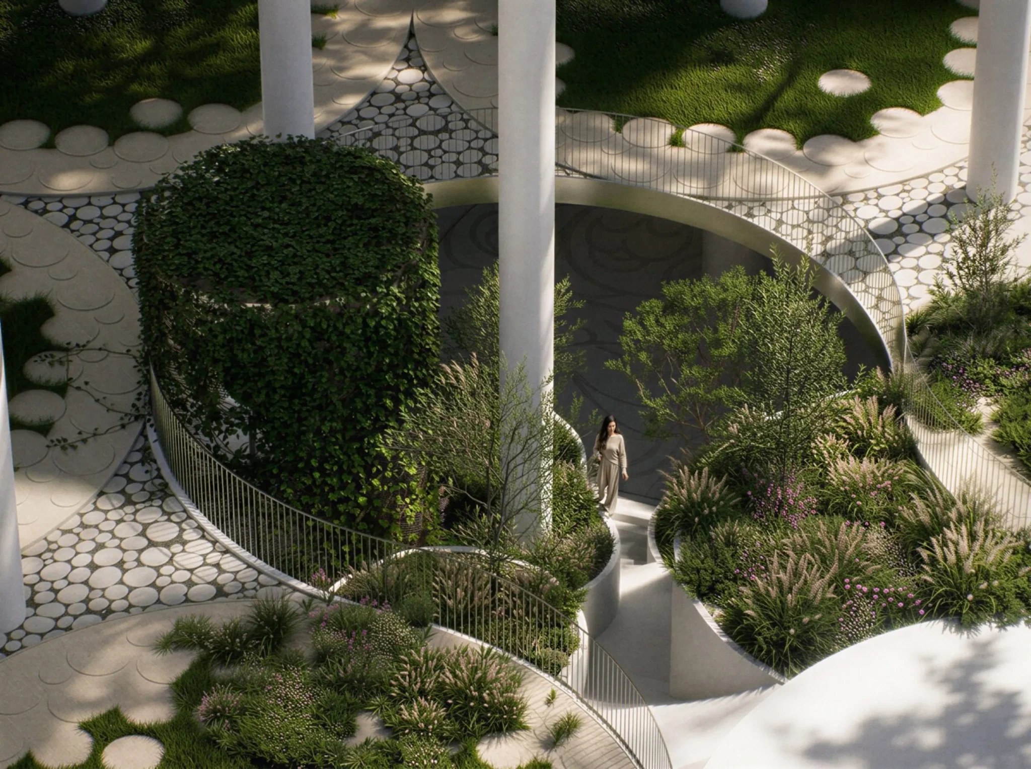 Pasiūlė naują pastatą pakelti virš parko, o žemės lygį palikti žmonėms 4 bigs tirana fountain tower 04