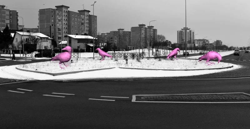 Skulptūrų idėjos konkursui „Kauno akcentai“ nenuvylė kokybe 20 Gintarė Stašaitytė. Idėja „Nebaltos varnos“.