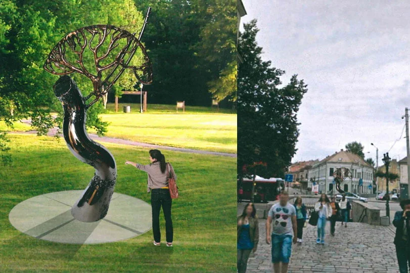 Skulptūrų idėjos konkursui „Kauno akcentai“ nenuvylė kokybe 34 Eugenija ir Vytautas Karčiauskai. Idėja „Atgimimas“.