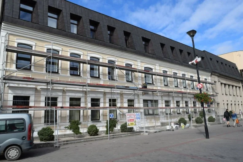 Remontuojamas Panevėžio savivaldybės pastatas 1 panevezio savivaldybes pastatas