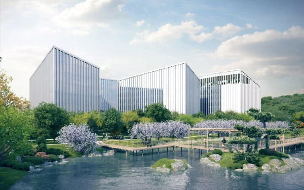 Dešiniajame Neries krante plečiasi verslo pastatų miestas 1 verslo centras „Park Town“