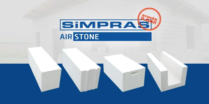 Akytbetonio blokeliai „AirStone“: šilto namo konstrukcija 1 blokeliai